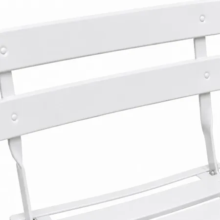 Set Tavolo Rotondo e 2 Sedie Pieghevoli per Terrazzo Giardino Balcone Esterno | Bricoshop24