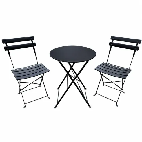 Set da Giardino Tavolo Rotondo e 2 Sedie da Esterno Pieghevoli Salvaspazio  | Bricoshop24