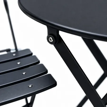Set da Giardino Tavolo Rotondo e 2 Sedie da Esterno Pieghevoli Salvaspazio  | Bricoshop24