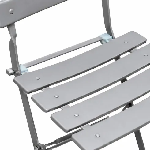 Tavolo Rotondo e 2 Sedie in Acciaio Set da Giardino Terrazzo Balcone Pieghevole  | Bricoshop24