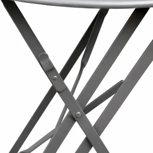 Tavolo Rotondo e 2 Sedie in Acciaio Set da Giardino Terrazzo Balcone Pieghevole  | Bricoshop24