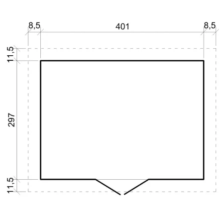 Casetta in Legno Giardino 4x3 Pannelli 17 mm Porte Doppie Finestre