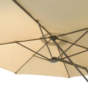 Ombrellone per Giardino Palo Laterale 2x3 Tortora Rettangolare Acciaio 2