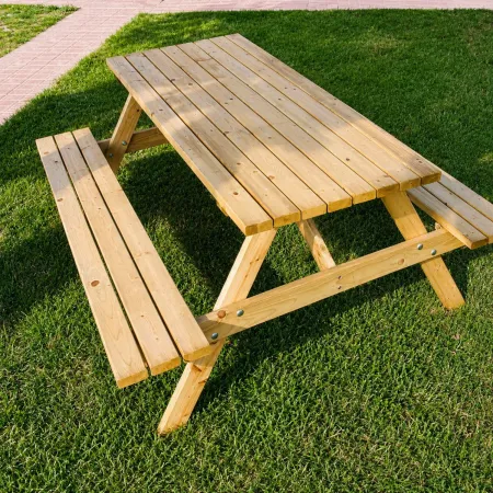 Tavolo da Pic Nic in Legno Tavolino con Panche Picnic Giardino Esterno
