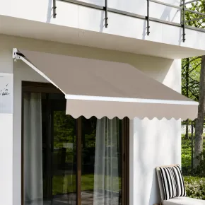 Tenda da Sole Bracci Retrattili 395x250 cm con Motore Tortora 2