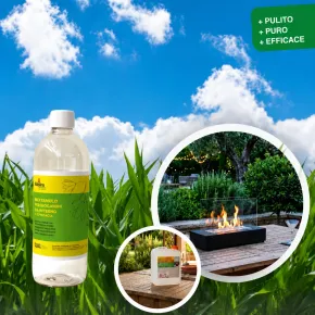12 Flaconi 1L Bioetanolo con Citronella per Biocamini da Esterno 2