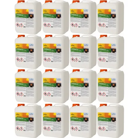 16 Taniche 5L Bioetanolo con Citronella per Biocamini da Esterno