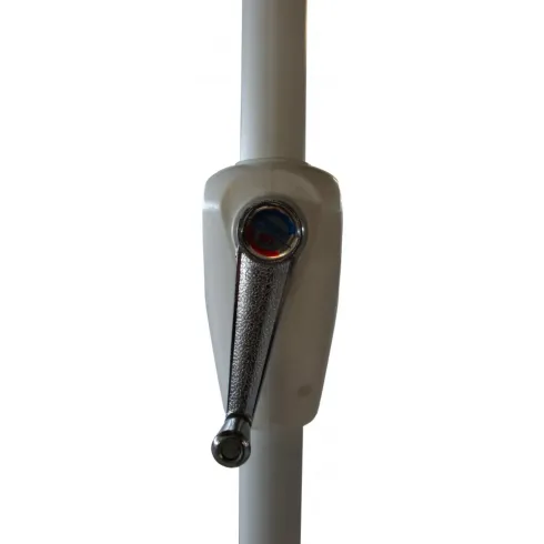 Ombrellone per Giardino 3x3 Rotondo Eco Palo Centrale Bianco Acciaio