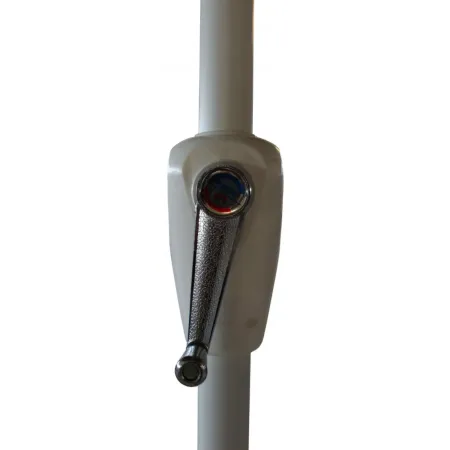 Ombrellone per Giardino 3x3 Rotondo Eco Palo Centrale Bianco Acciaio