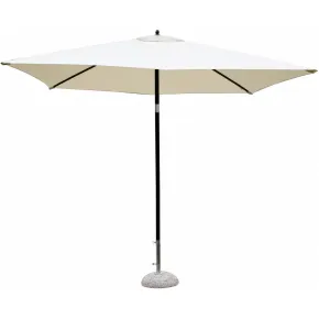 Ombrellone per Giardino 2x2 Quadrato Palo Centrale Ecrù Alluminio