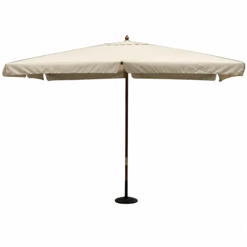 Ombrellone per Giardino 2x3 Rettangolare Palo Centrale Ecrù Legno