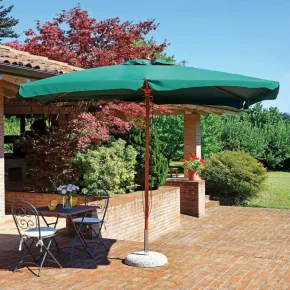 Ombrellone Avorio Quadrato 3x3 Tavolo Terrazzo Estate Giardino Ombra 2