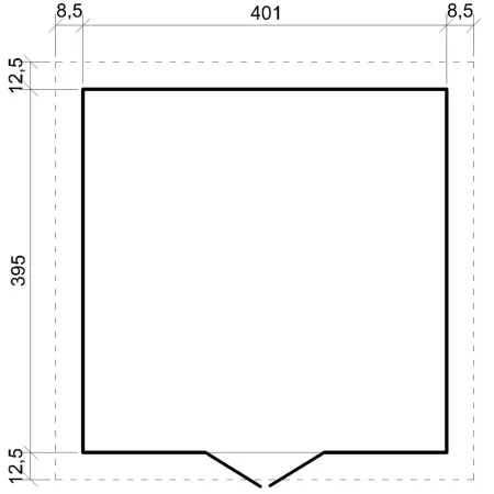 Casetta in Legno Giardino 4x4 17 mm Tetto OSB Porte Doppie Finestre
