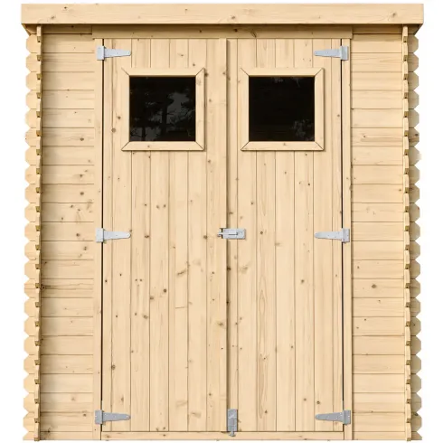 Casetta da Giardino in Legno 2x2 19 mm con Pavimento Doppia Porta