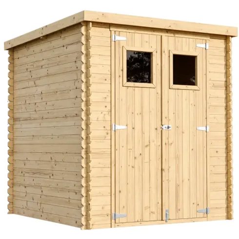 Casetta da Giardino in Legno 2x2 19 mm con Pavimento Doppia Porta