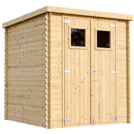 Casetta da Giardino in Legno 2x2 19 mm con Pavimento Doppia Porta