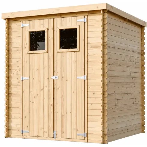 Casetta da Giardino in Legno 2x2 19 mm con Pavimento Doppia Porta