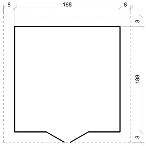Casetta da Giardino in Legno 2x2 19 mm con Pavimento Doppia Porta