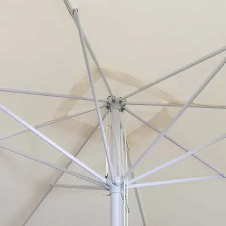 Ombrellone Tondo 300cm Ecru Struttura in Metallo