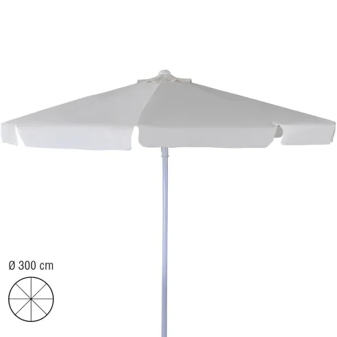 Ombrellone Tondo 300cm Ecru Struttura in Metallo