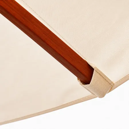 Ombrellone da Giardino 4x3 Metri in Legno Palo Centrale Telo Ecru Professionale| BricoShop24