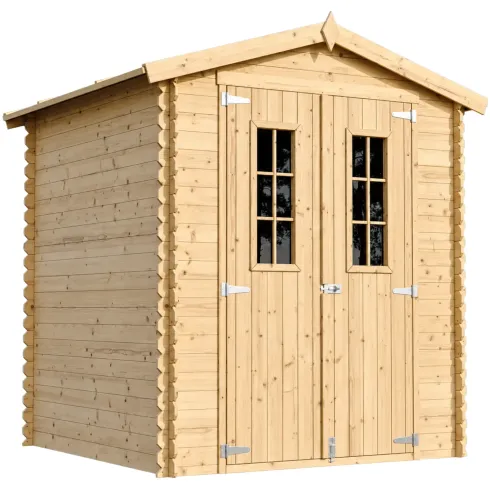 Casetta da Giardino in Legno 180x180 con Pavimento Doppia Porta 19 mm
