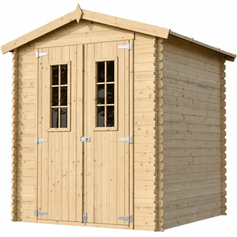 Casetta da Giardino in Legno 180x180 con Pavimento Doppia Porta 19 mm