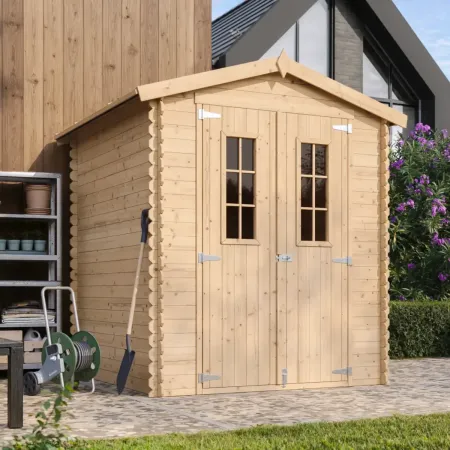 Casetta da Giardino in Legno 180x180 con Pavimento Doppia Porta 19 mm