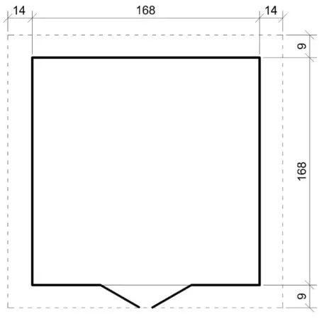 Casetta da Giardino in Legno 180x180 con Pavimento Doppia Porta 19 mm