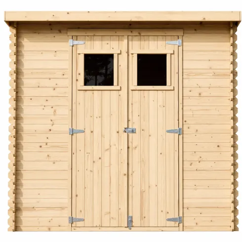 Casetta da Giardino in Legno 235x130 Pavimento Porte Finestrate 19 mm