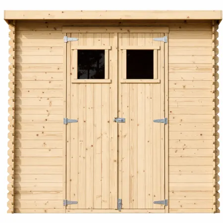 Casetta da Giardino in Legno 235x130 Pavimento Porte Finestrate 19 mm