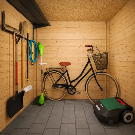 Casetta da Giardino in Legno 235x130 Porta con Serratura 19 mm