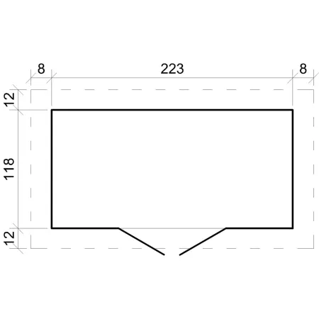 Casetta da Giardino in Legno 235x130 Porta con Serratura 19 mm