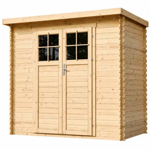 Casetta da Giardino in Legno 235x130 Pavimento Porta con Serratura