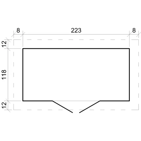Casetta da Giardino in Legno 235x130 Pavimento Porta con Serratura