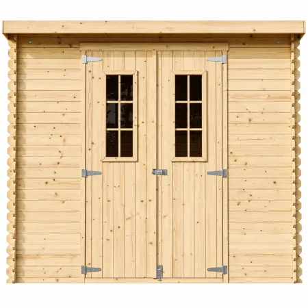 Casetta da Giardino 235x130 Legno 19 mm Doppia Porta Finestrata 3 m2