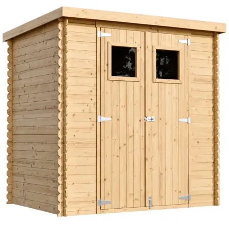 Casetta da Giardino 200x130 Legno 19 mm Doppia Porta Finestrata 2 m2