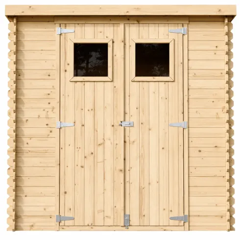 Casetta da Giardino 200x130 Legno 19 mm Doppia Porta Finestrata 2 m2