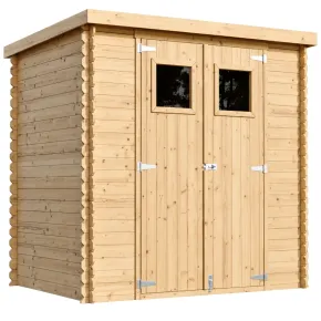 Casetta da Giardino 200x130 Legno 19 mm Doppia Porta Pavimento 2 m2