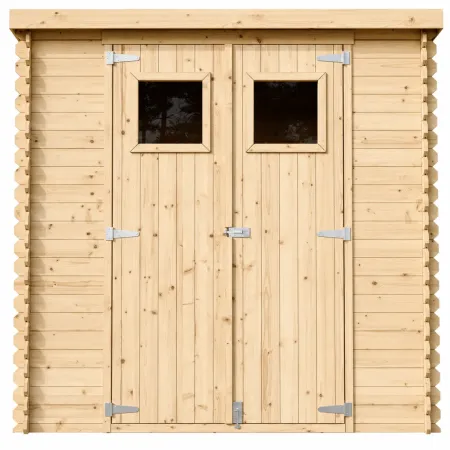 Casetta da Giardino 200x130 Legno 19 mm Doppia Porta Pavimento 2 m2