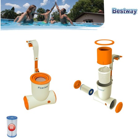Pompa Filtro Skimmer Skimatic a Cartuccia per Piscina Fuori terra Acqua Bestway