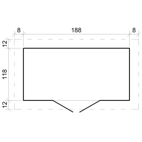 Casetta da Giardino 204x142 Legno 19 mm Porta con Serratura 2 m2