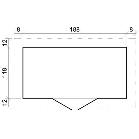 Casetta da Giardino 204x142 Legno 19 mm Pavimento Porta Serratura 2 m2
