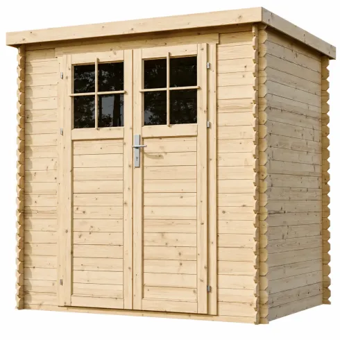 Casetta da Giardino 204x142 Legno 19 mm Pavimento Porta Serratura 2 m2