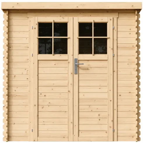 Casetta da Giardino 204x142 Legno 19 mm Pavimento Porta Serratura 2 m2