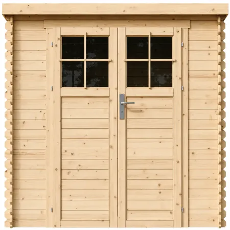 Casetta da Giardino 204x142 Legno 19 mm Pavimento Porta Serratura 2 m2