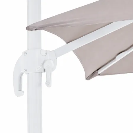 Ombrellone Palo Decentrato 3x4 Grigio da Giardino Antivento in Alluminio Esterno | BricoShop24
