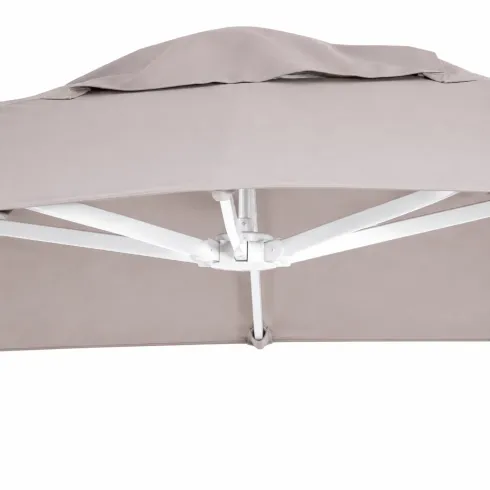 Ombrellone Palo Decentrato 3x4 Grigio da Giardino Antivento in Alluminio Esterno | BricoShop24