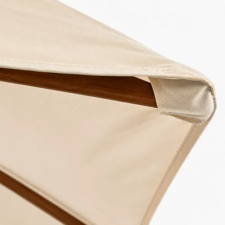 Ombrellone Tondo 3 mt Ecru Palo Centrale Legno Antivento Giardino Professionale | BricoShop24