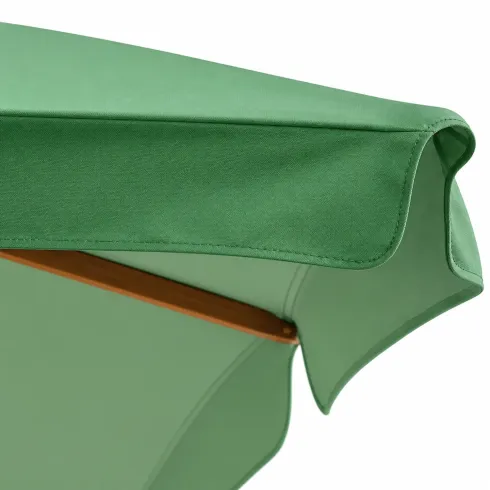 Ombrellone in Legno 2x3 Verde Palo Centrale da Giardino Rettangolare